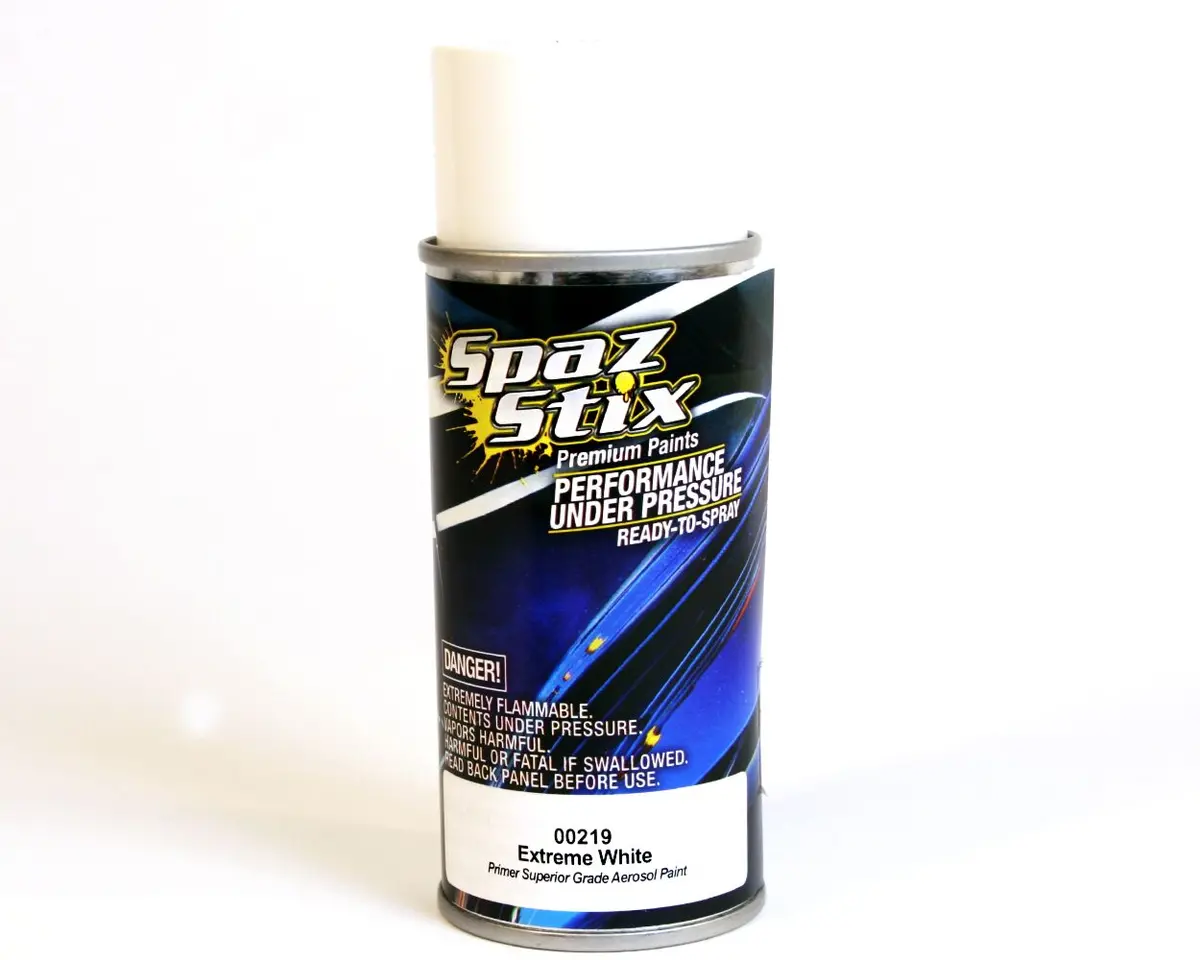 Spaz Stix Extreme White Primer Superior Grade Aerosol Paint 1