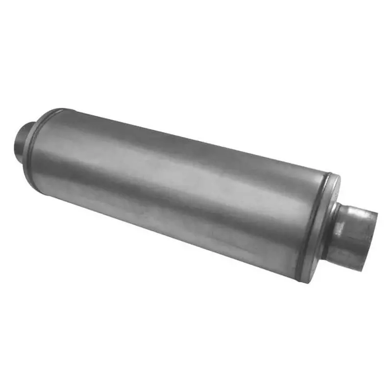 Diamond Eye Muffler 4In Sgl In/4In Dual Out Y 31In Overall Length Louvered Al 1