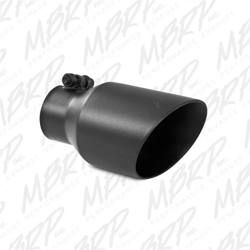 Mbrp Universal 4In Od Dual Wall Angled 2.5In Inlet 8In Length Exhaust Tip - Black 1