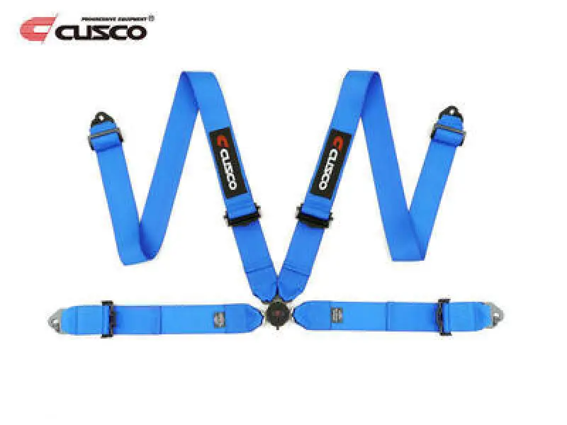 Cusco Universal 4 Point 3In Width Racing Harnesses - Blue 1