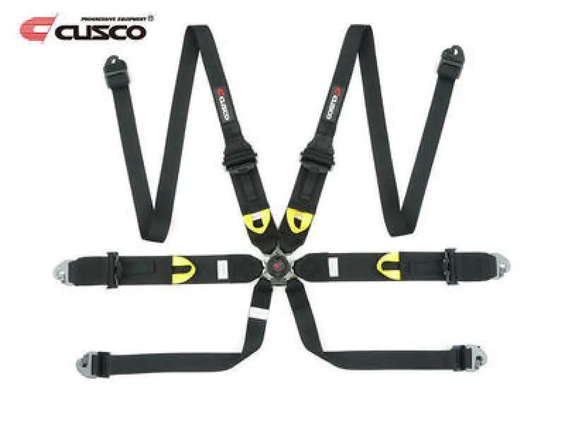 Cusco Universal 6 Point 3In Shoulder 3In Lap (Hans) W/Eyebolts (7/16-20Unf) Fia Racing Harness- Blk 1