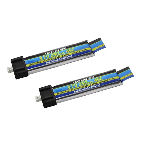 Common Sense Rc Lectron Pro 3.7V 250Mah 45C Lipo Battery 2-Pack 1