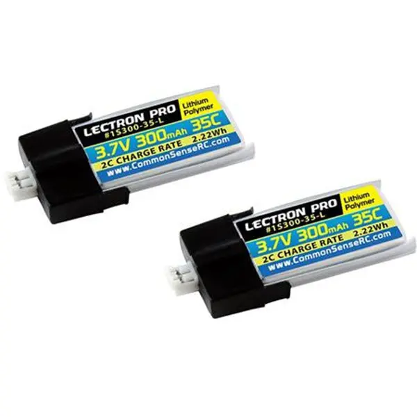 Common Sense Rc Lectron Pro 3.7V 300Mah 35C Lipo Battery 2-Pack 1