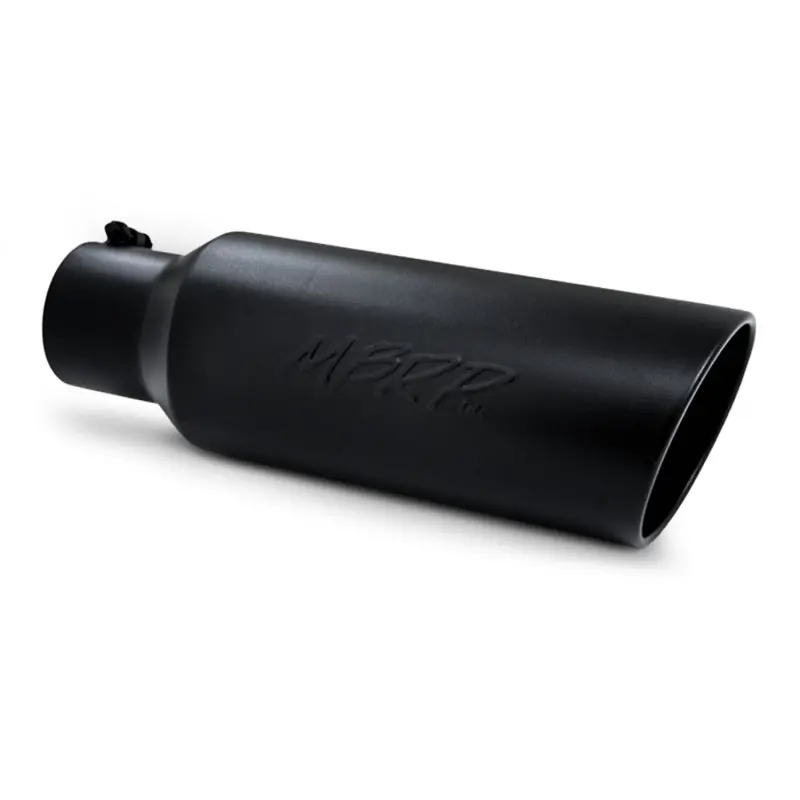 Mbrp Universal Tip 6In Od Rolled End 4In Inlet 18In L Black Coated Exhaust Tip 1
