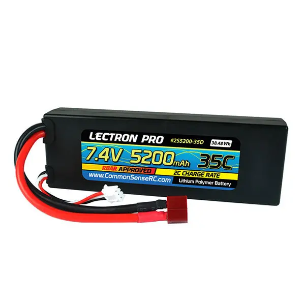 Common Sense Rc Lectron Pro 2S 35C Lipo Battery W/T-Style (7.4V/5200Mah) 1