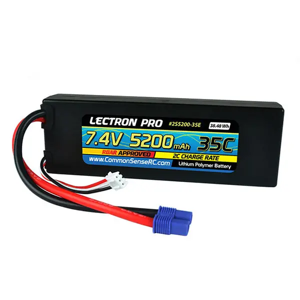 Common Sense Rc Lectron Pro 2S 35C Lipo Battery W/Ec3 (7.4V/5200Mah) 1