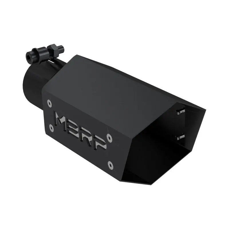 Mbrp Universal 4In Hex Tip 2.5In Inlet 10In Length W/ Logo - Black Coated 1