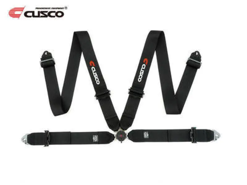 Cusco Universal 4 Point 3In Shoulder 3In Lap W/ Eyebolts (7/16-20Unf Thread) Racing Harness - Black 1