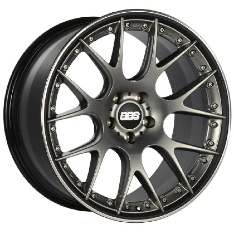 Bbs Ch-Rii 20X9.5 5X112 Et25 Satin Platinum Center Black Lip Ss Rim Prot Wheel -82Mm Pfs/Clip Req 1