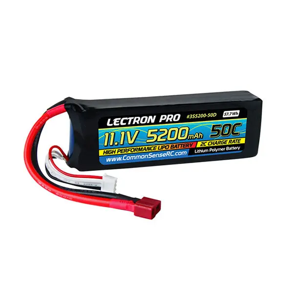 Common Sense Rc Lectron Pro 11.1V 5200Mah 50C Lipo Battery With Deans-Type Connector 1