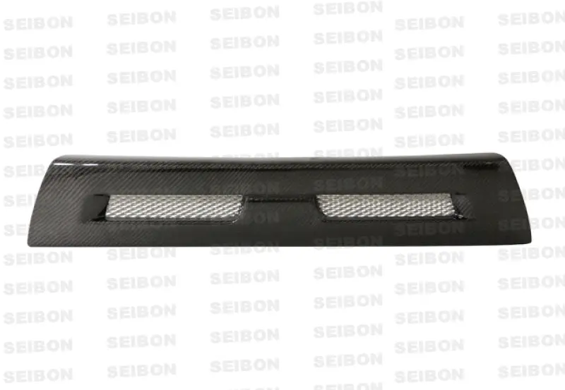 Seibon 08-12 Mitsubishi Lancer Evo X Shaved Emblem Carbon Fiber Front Grill Does Not Fit Mr Model 1