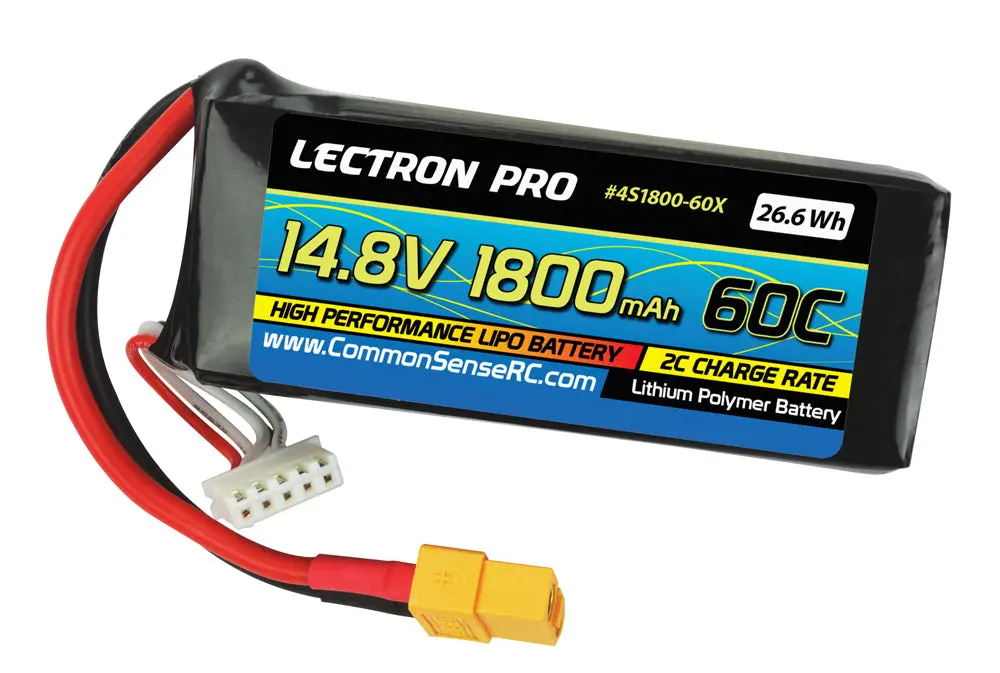 Lectron Pro 14.8V 1800Mah 60C Lipo Battery For Fpv Racers 1