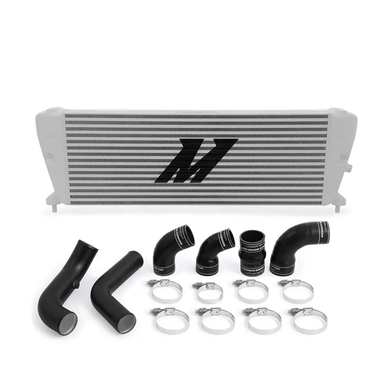 Mishimoto Ford Ranger 3.2L Diesel Intercooler Kit 2011+ Silver W/ Wrinkle Black Pipes 1