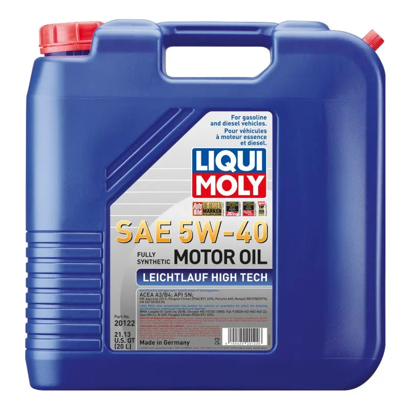 Liqui Moly 20L Leichtlauf (Low Friction) High Tech Motor Oil Sae 5W40 2