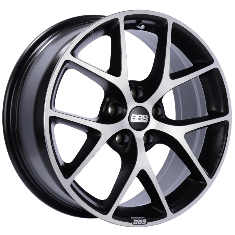 Bbs Sr 17X7.5 5X114.3 Et42 Satin Black Diamond Cut Face Wheel -82Mm Pfs/Clip Required 1