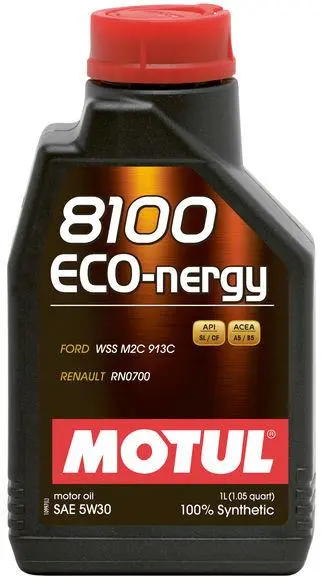 Motul 5L Synthetic Engine Oil 8100 5W30 Eco-Nergy - Ford 913C 1