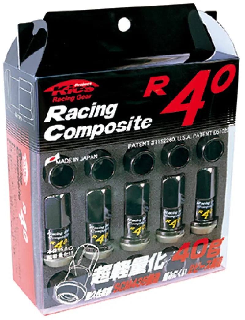 Project Kics 12X1.25 R40 Lug Nuts - Black (20 Pcs) 1