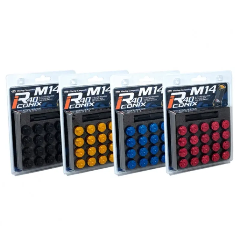 Project Kics 14X1.25 R40 Iconix Aluminum Cap Set - Gold (20 Pcs) 1