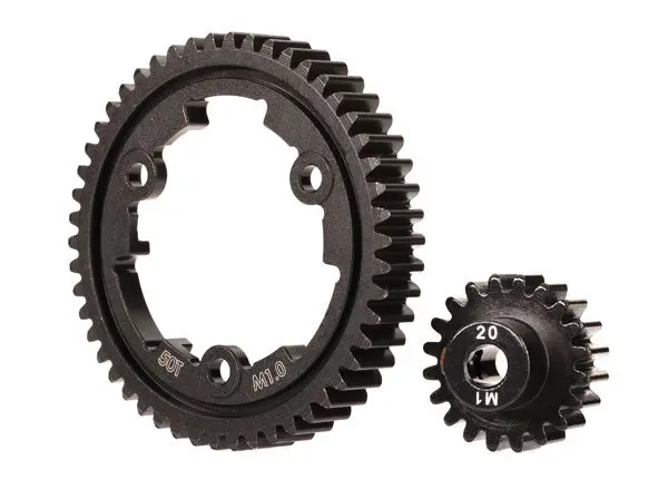 Traxxas Steel Wide-Face Mod 1.0 Spur & Pinion Gear (50/20T) 1