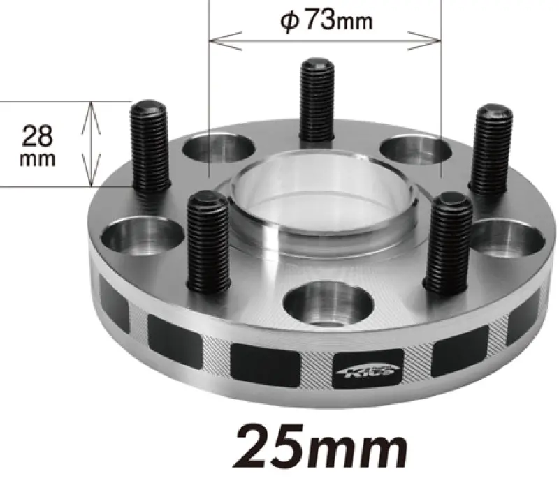 Project Kics 25Mm Thick 12X1.25 66Mm Hub 5X114.3 Wide Tread Spacers 1