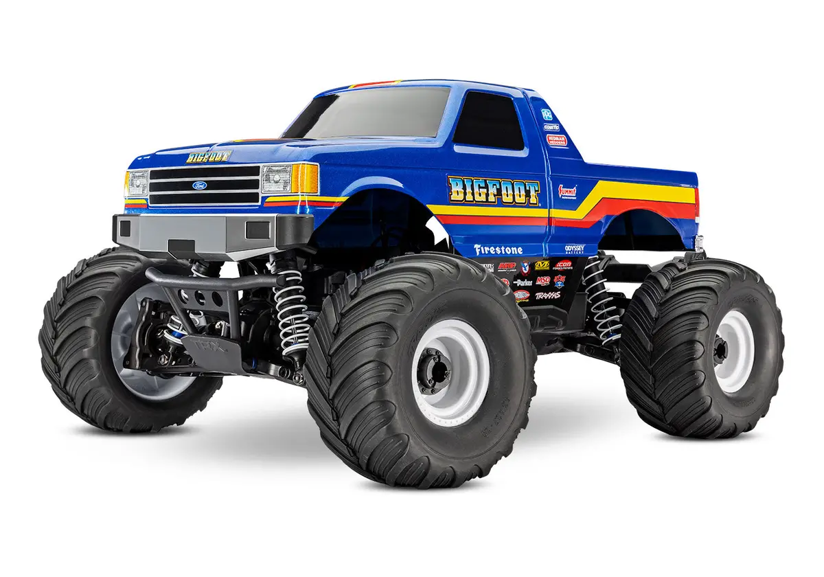 Traxxas Bigfoot® Bl-2S™ 1/10 Rtr 4Wd Brushless Monster Truck (Blue) W/Bl-2S Esc & Tq 2.4Ghz Radio 1