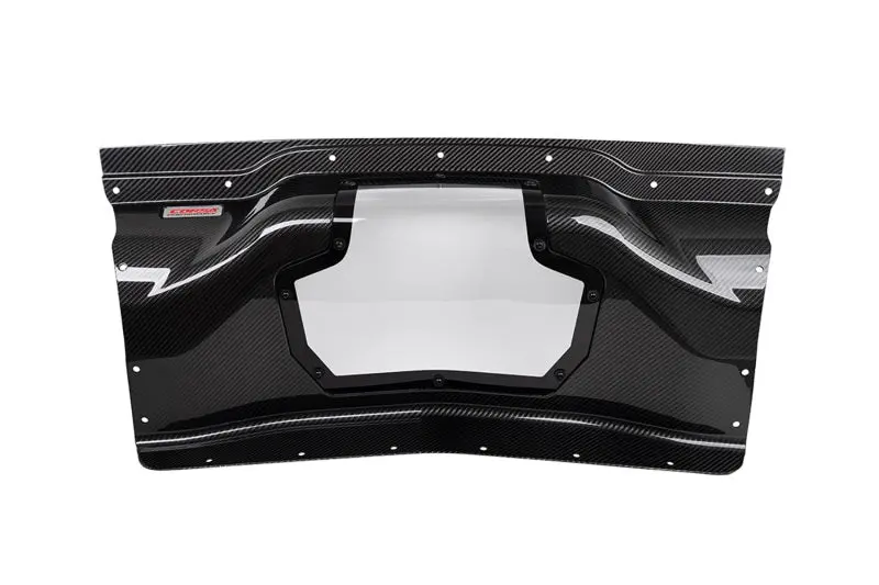 Corsa 2020+ Chevrolet Corvette C8/Z06 Carbon Fiber Air Intake Trunk Panel With Polycarbonate 1