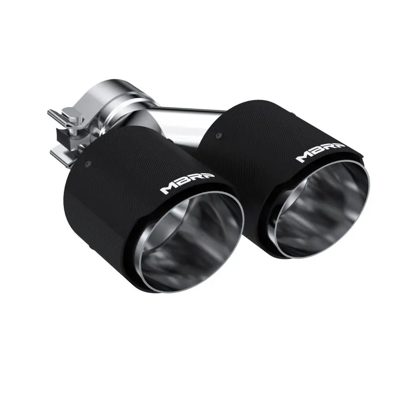 Mbrp Universal Carbon Fiber Dual Tip 4In Od/2.5In Inlet 1