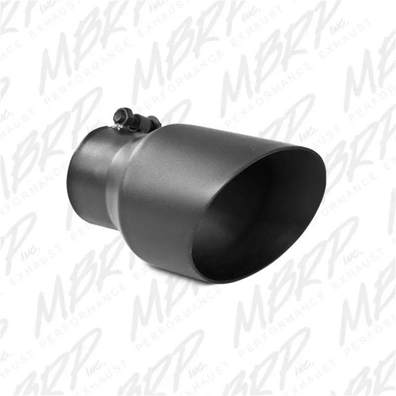 Mbrp Universal Tip 4.5In Od 3In Inlet 8In Length Dual Walled Angled Exhaust Tip - Black 2