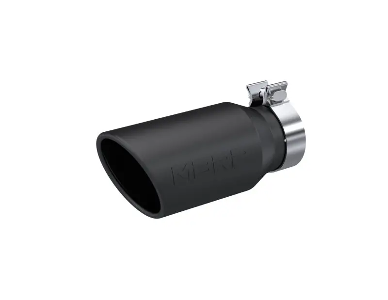 Mbrp Universal Tip 4.5In Od / 3.2In Inlet / 10In Length / Angled Cut Rolled End - Black 1