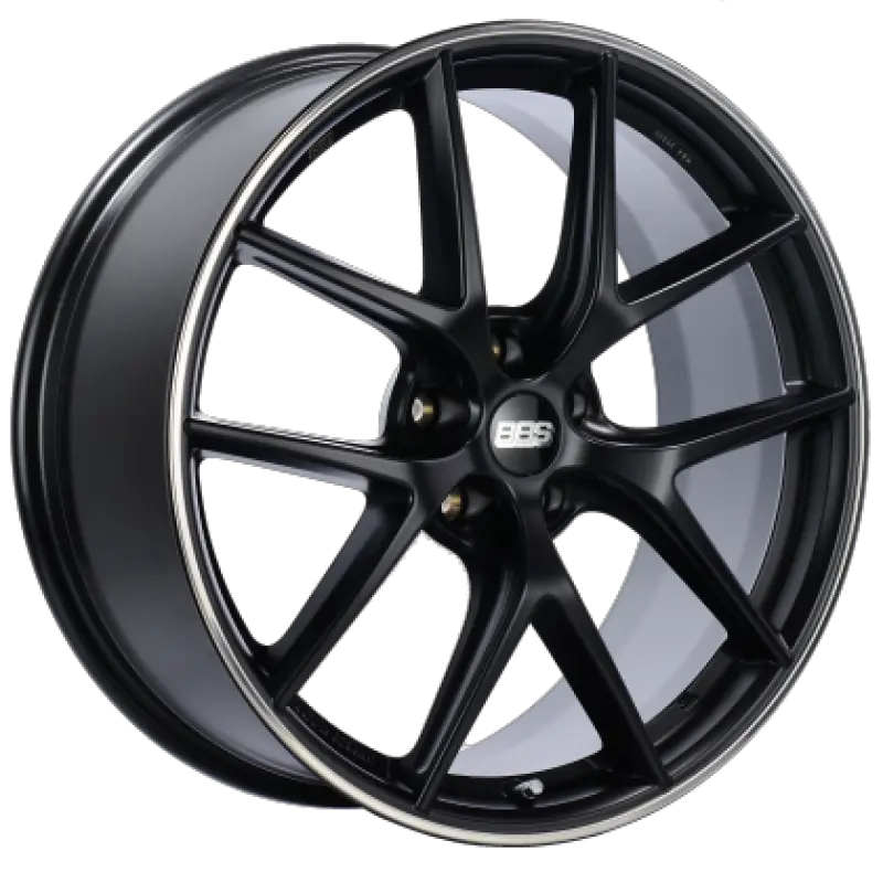 Bbs Ci-R 19X8.5 5X112 Et45 Satin Black Polished Rim Protector Wheel -82Mm Pfs/Clip Required 1