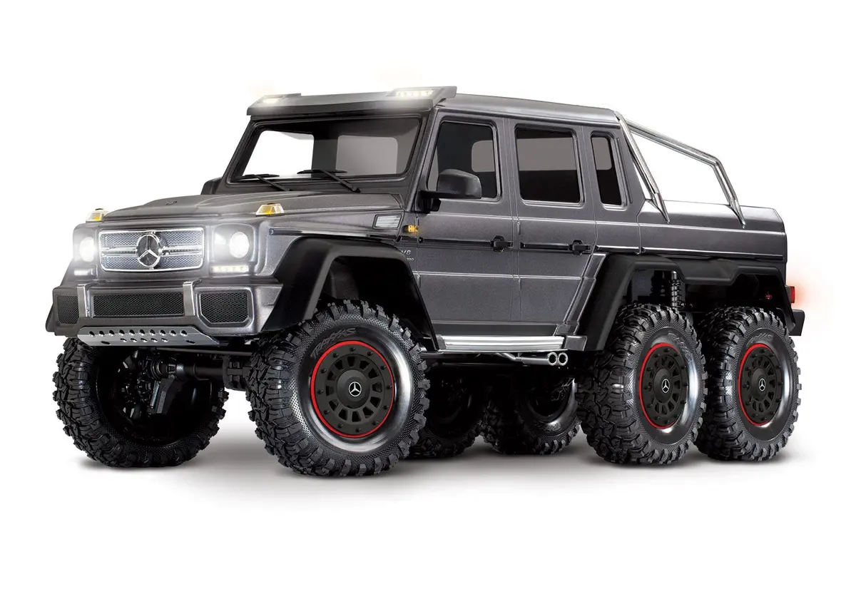 Traxxas Trx-6 1/10 6X6 Trail Crawler W/Mercedes-Benz G 63 Amg Clipless Body (Silver) W/Tqi 2.4Ghz Radio 1
