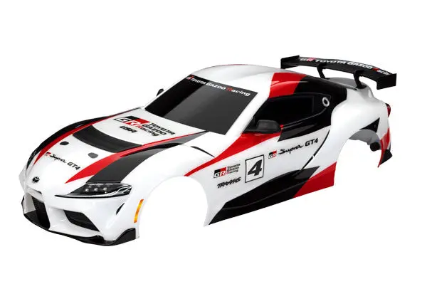 Traxxas Body, Toyota Supra Gt4, Complete (White) (Painted, Decals Applied) (Includes Side Mirrors, Spoiler, Grilles, Vents, & Clipless Mounting) 1