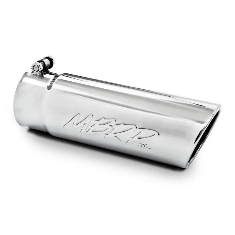 Mbrp Universal 4In Od Dual Wall Angled 2.5In Inlet 8In Length Exhaust Tip - Black 2