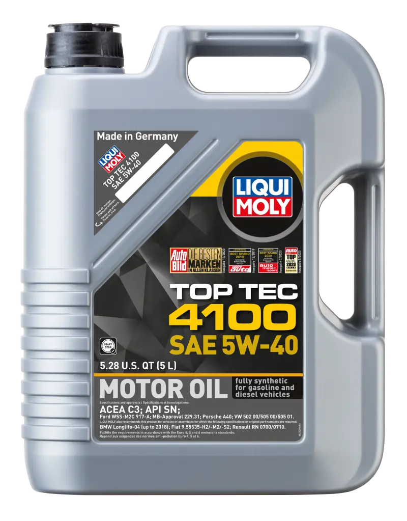 Liqui Moly 5L Top Tec 4100 Motor Oil Sae 5W40 1