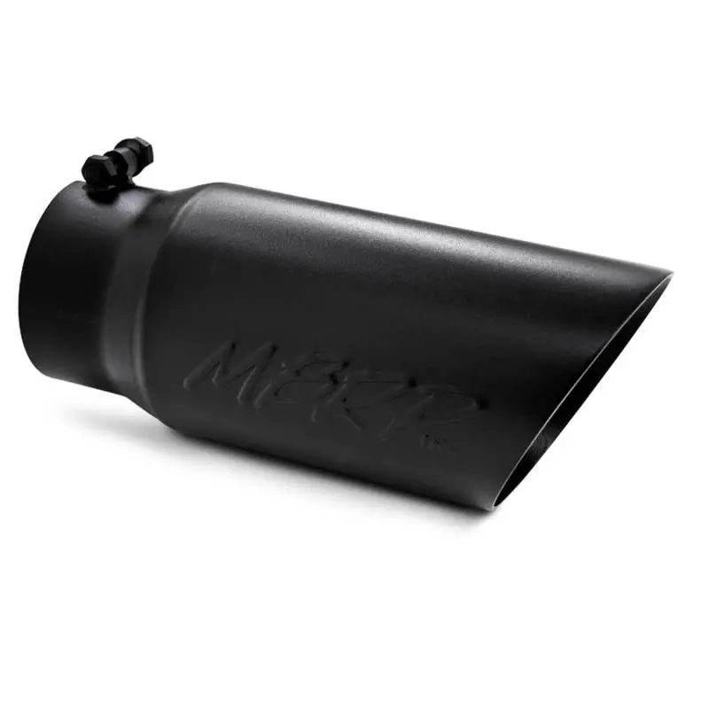 Mbrp Universal Tip 5 O.D. Dual Wall Angled 4 Inlet 12 Length - Black Finish 2