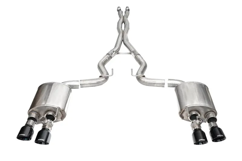 Corsa 24+ Ford Mustang Dark Horse 5.0L 3In Dual Rear Cat-Back W/Twin 4.5In Black Pvd Slash Tips 1