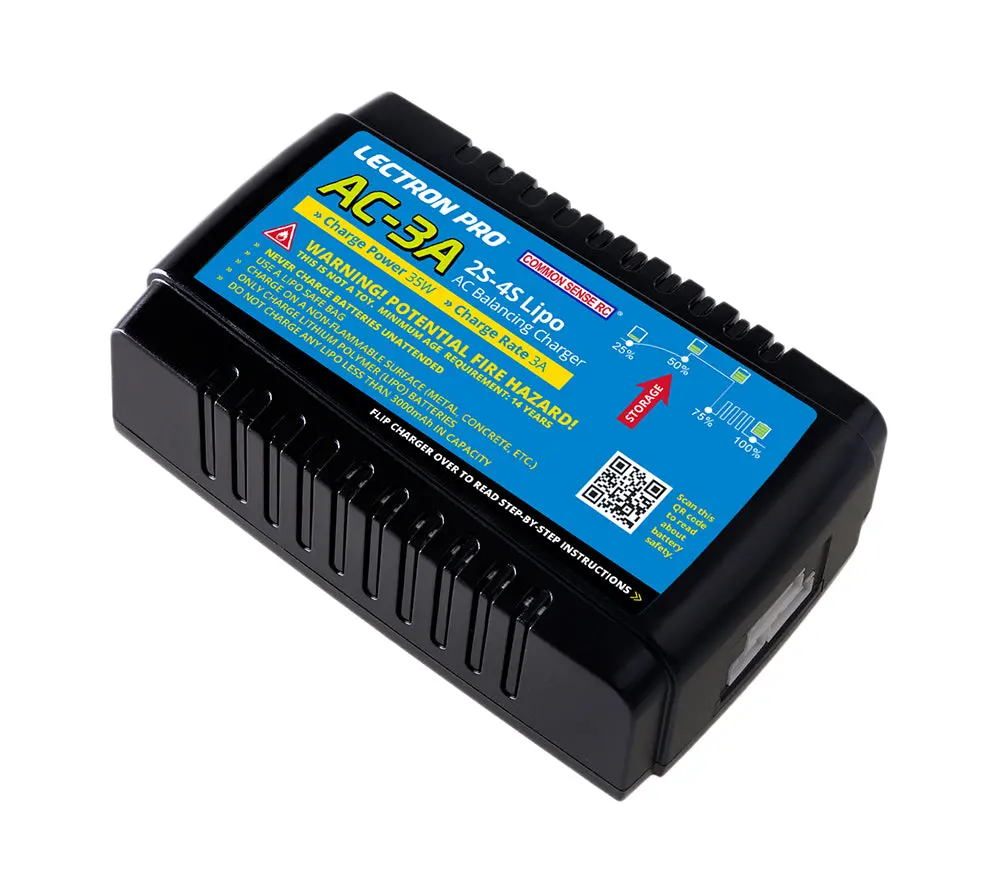 Common Sense Rc Ac-3A Lipo Balancing Charger - 2S-4S, 35W, 3A 1