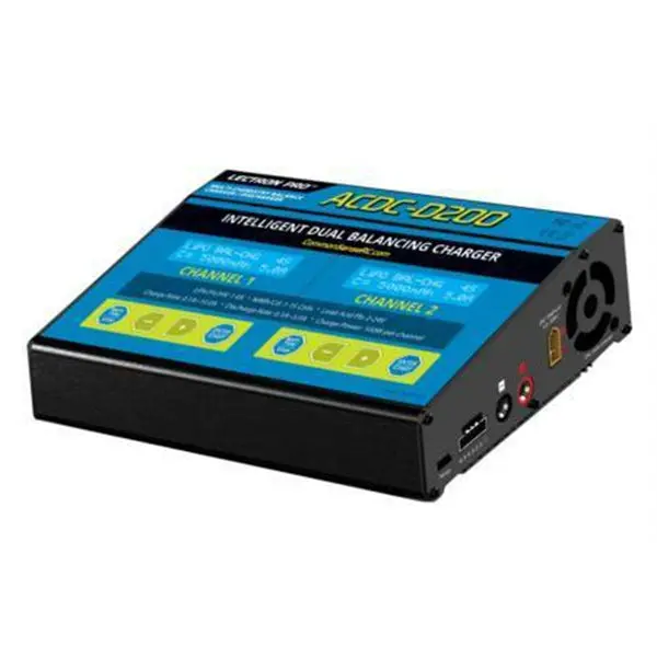 Common Sense Rc Lectron Pro Duo Max - 200W 10A Two-Port Multi-Chemistry Balancing Charger (Lipo/Life/Lihv/Nimh) 1