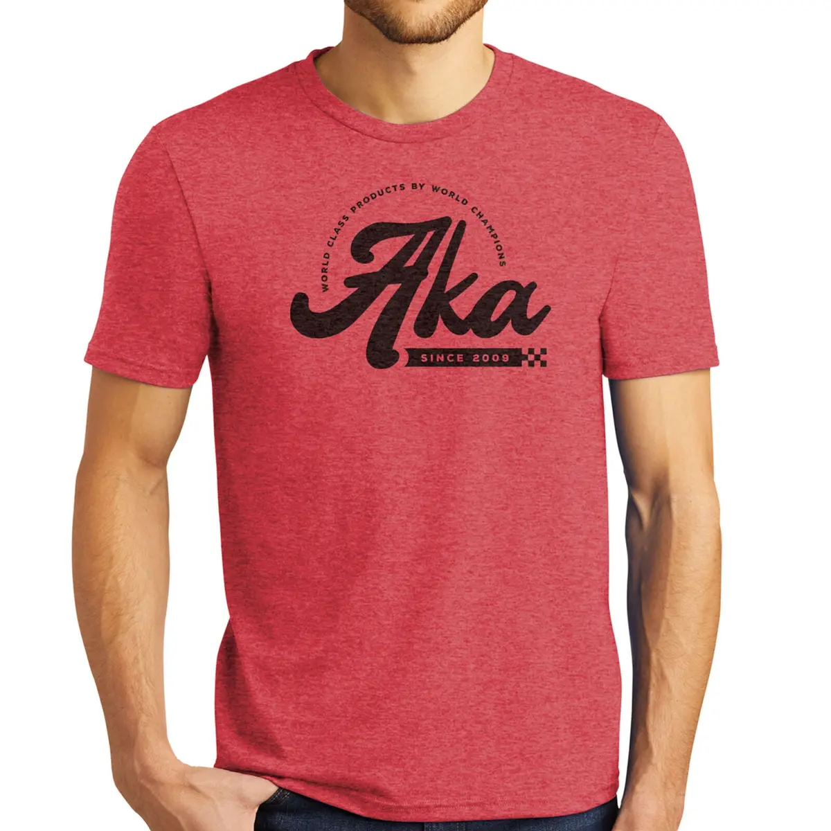 Aka Retro Tri-Blend Red T-Shirt 1