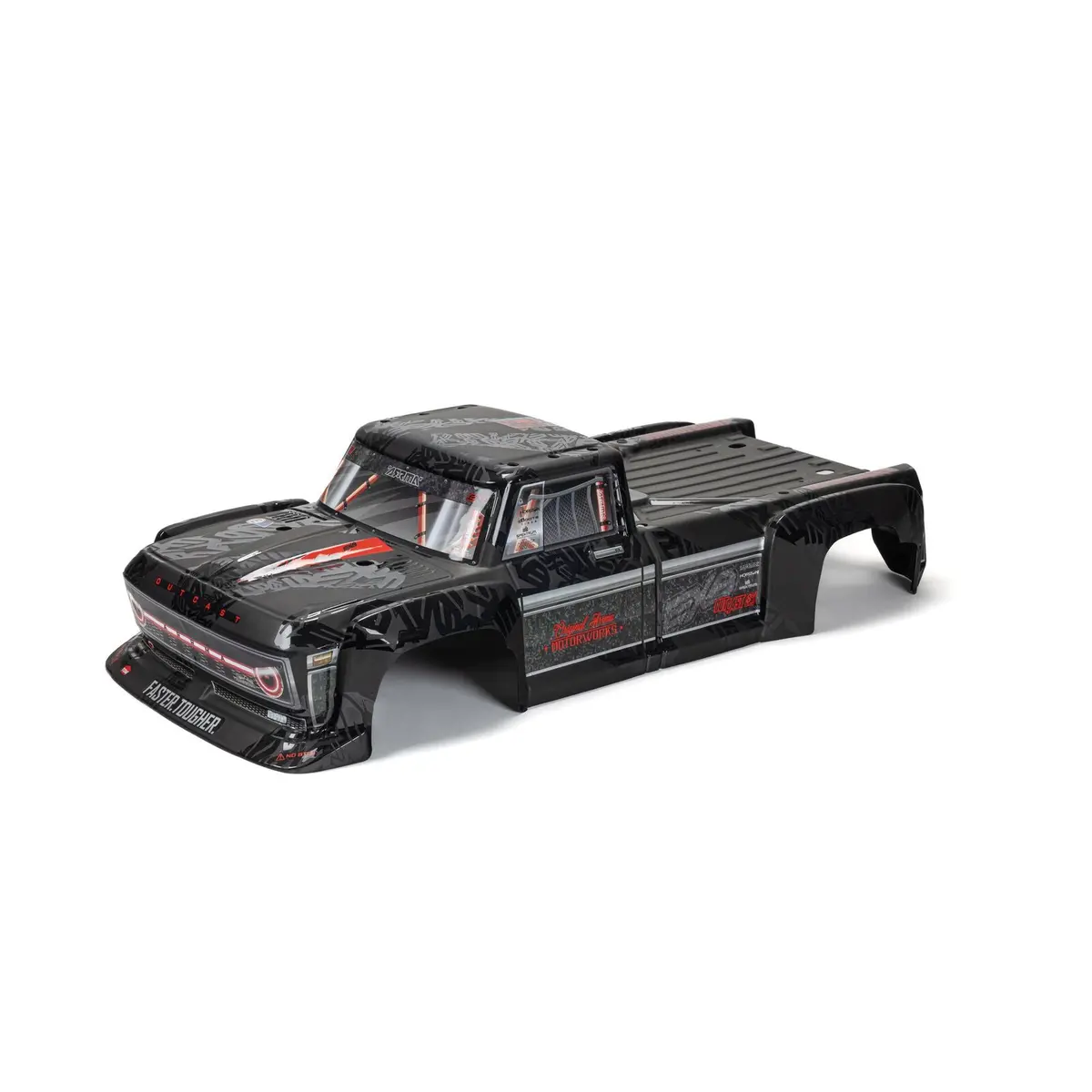 Arrma 1/5 Outcast 8S Painted Decaled Trimmed Body Black 1