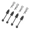 Arrma 1/8 Body Clips W/Rubber Retainers (Black) (4) 1
