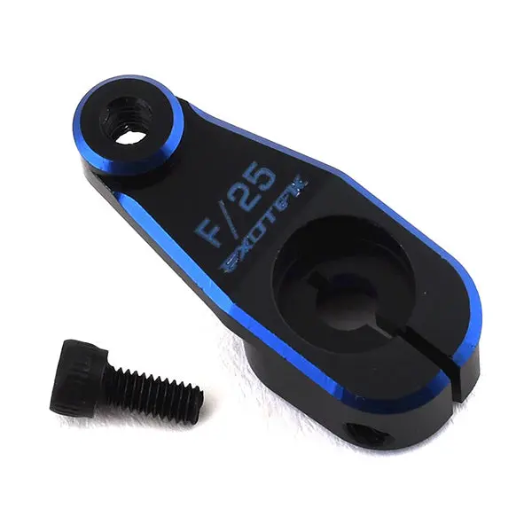 Exotek Aluminum Ae Hd Servo Horn (Black/Blue) (25T - Futaba/Savox/Protek) 1
