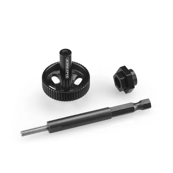 Jconcepts Tire Break-In Drill Adaptor Kit (Black) (12Mm/17Mm) 1