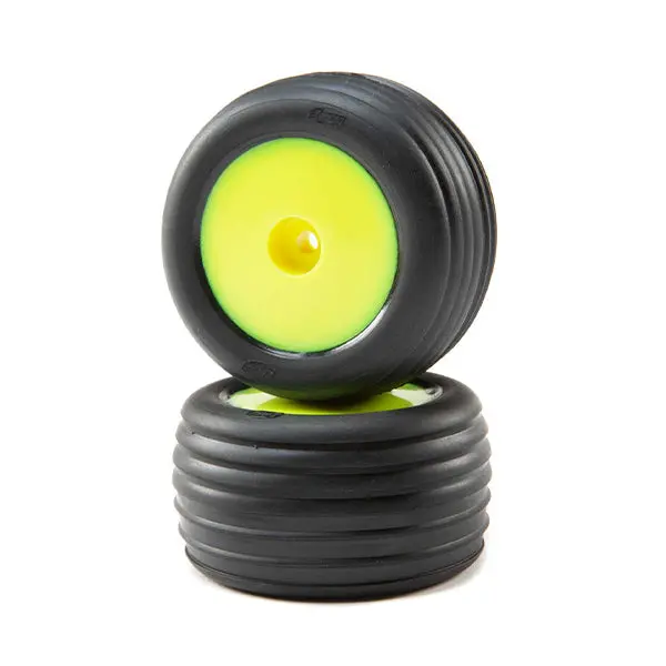 Losi Mini-T 2.0 Directional Pre-Mounted Front Tires (Yellow) (2) 1
