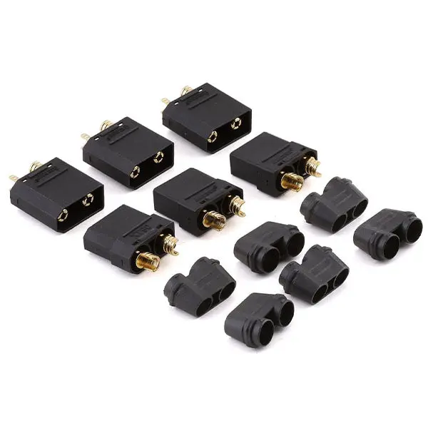 Maclan Xt90 Connectors (3 Female/3 Male) (Black) 1