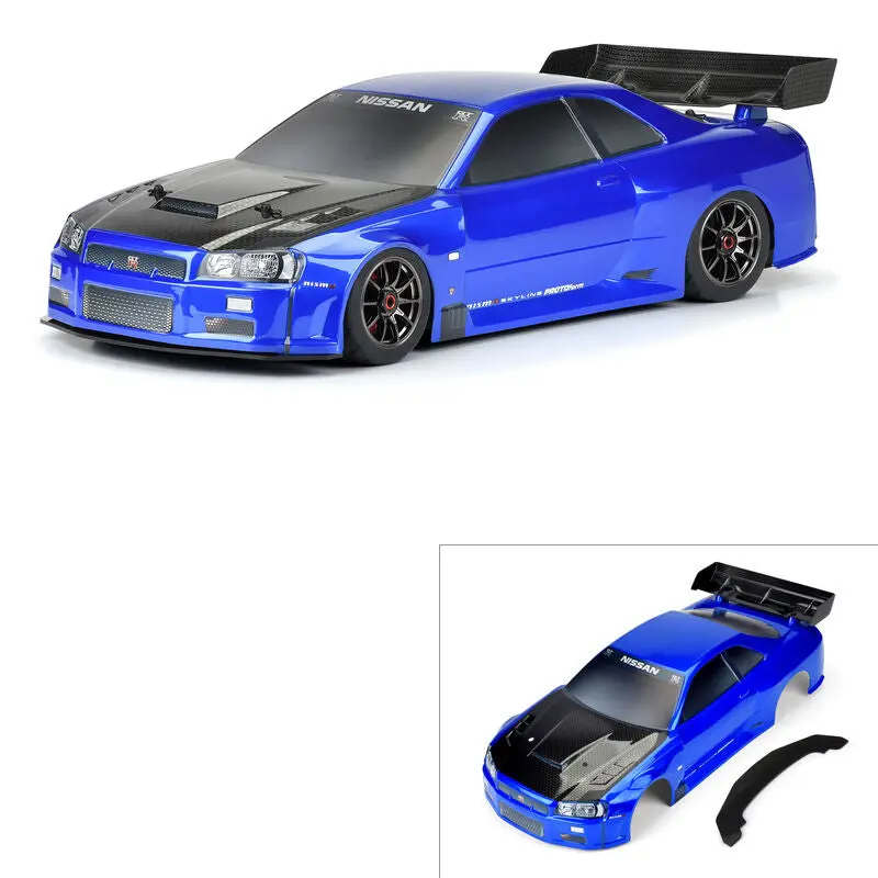 Protoform 2002 Nissan Skyline Gt-R R34 Pre-Painted 1/7 On-Road Body (Blue) (Infraction 6S) 1