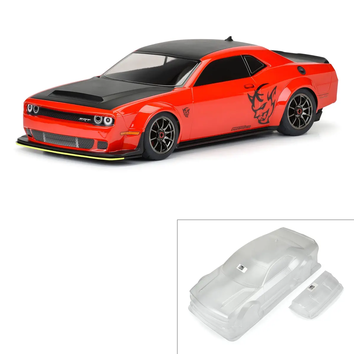 1/7 Dodge Challenger Srt Demon Clear Body: Arrma Infraction 6S 1
