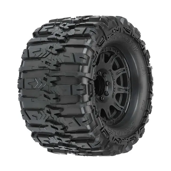 Pro-Line Trencher Hp Belted 3.8" Pre-Mounted Truck Tires (2) (Black) (M2) W/Raid Wheels 1