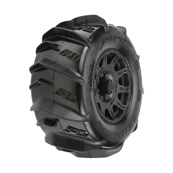 Pro-Line Dumont 3.8" Pre-Mounted Truck Tires (2) (Black) (Z3) W/Raid 8X32 Removable Hex Wheels 1