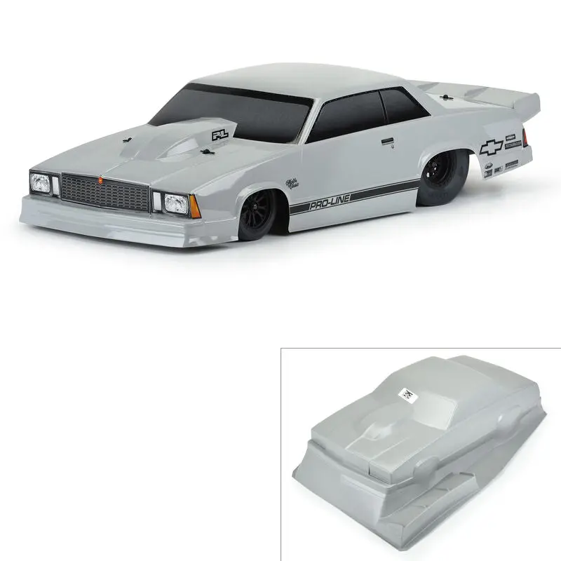 Pro-Line 1978 Chevy Malibu Short Course No Prep Drag Racing Body (Stone Gray) (Tough-Color) 1